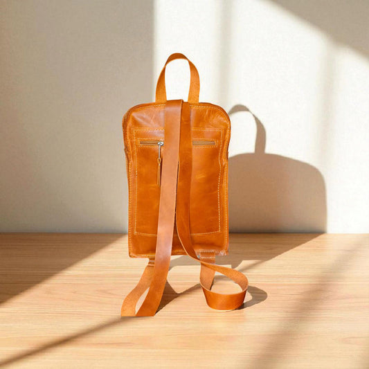 genuine leather backpack
