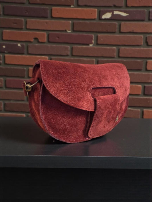 Genuine suede leather women's bag