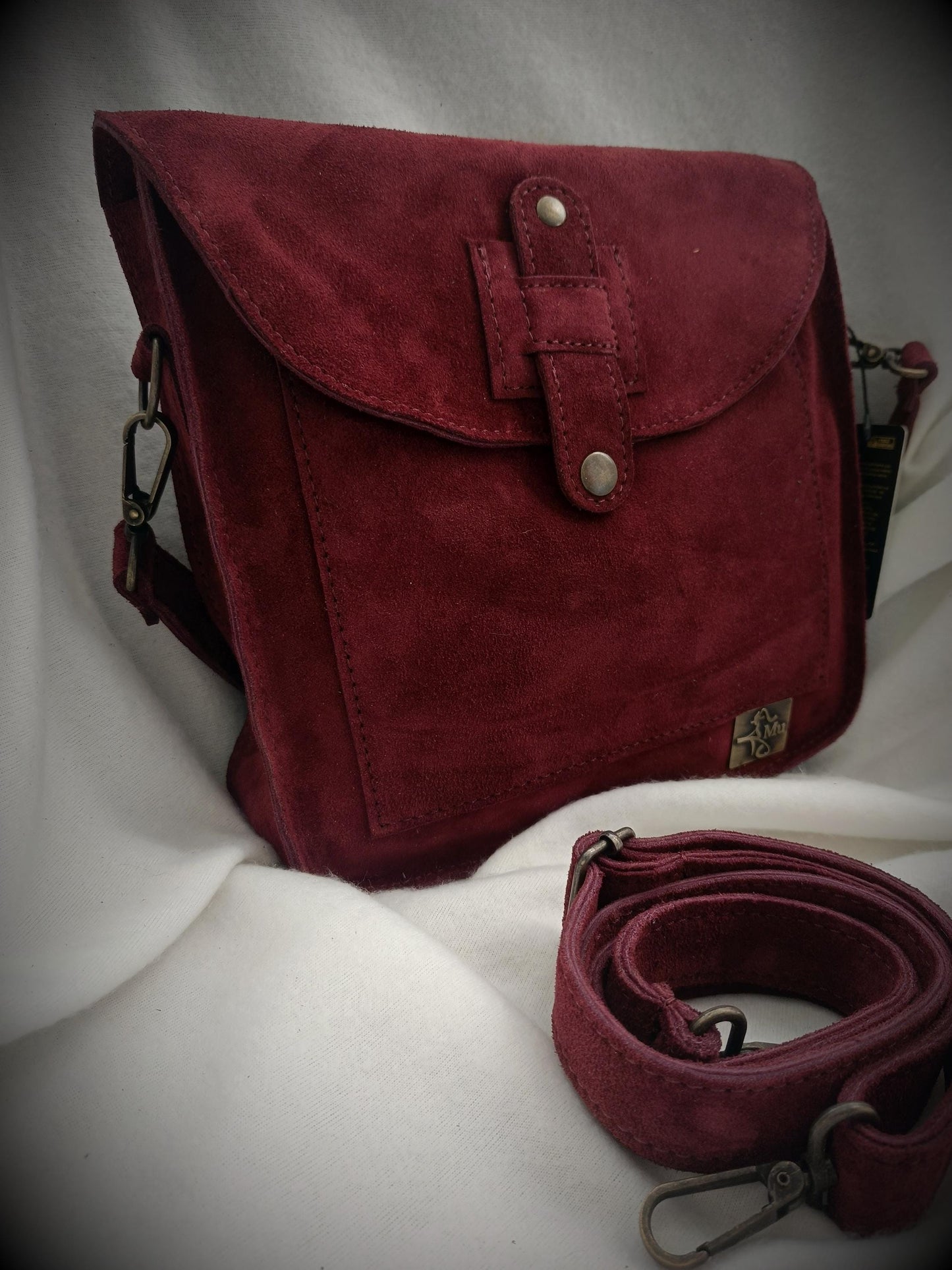 Real suede leather women's bag.carry elegance and comfort on your arm.