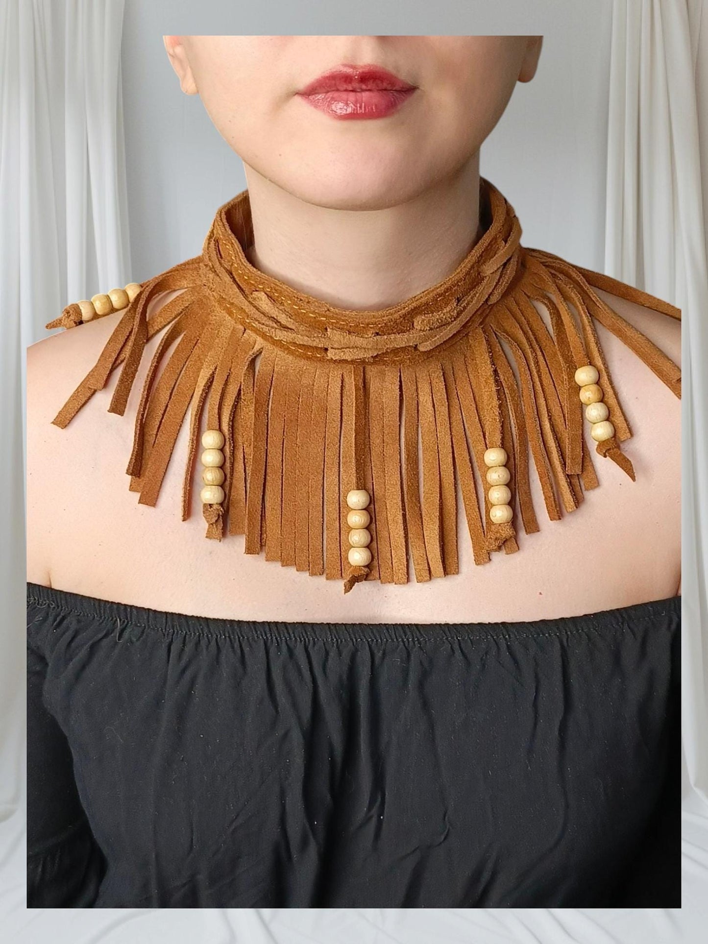 Genuine leather necklace accessories
