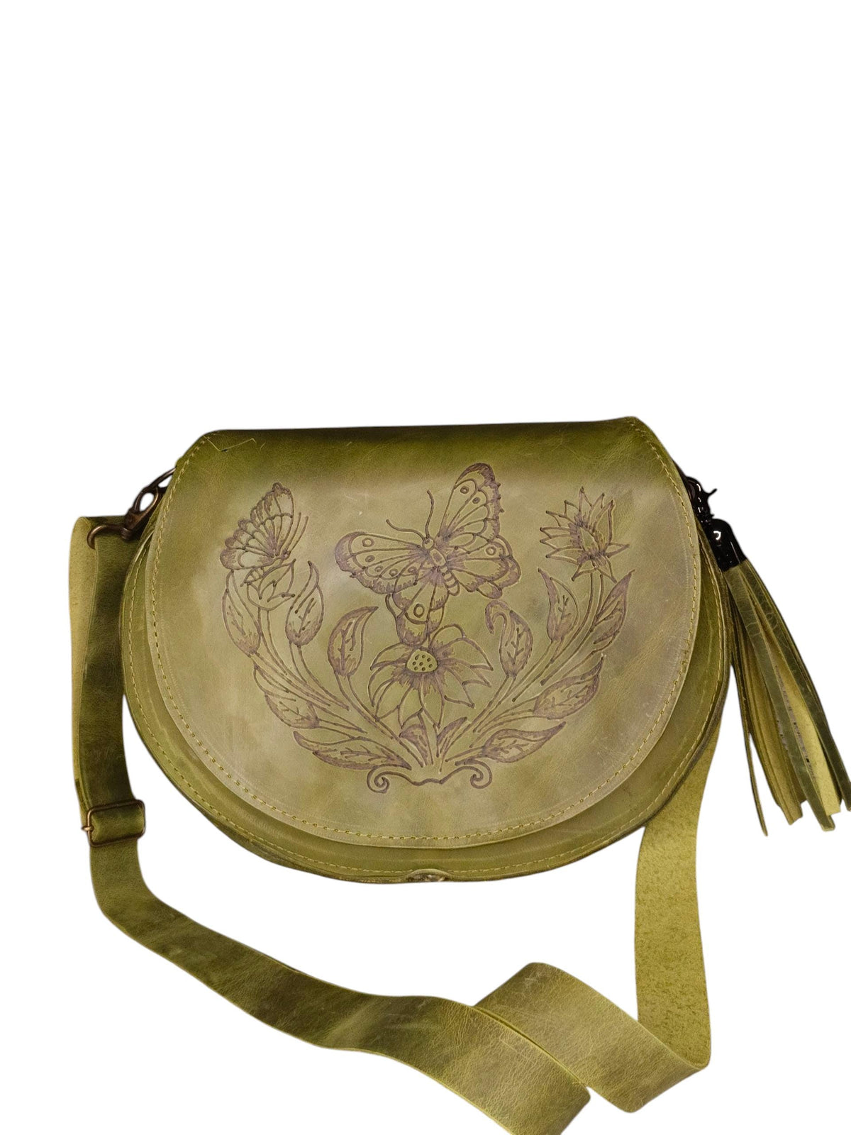 Women's genuine leather shoulder bag - görsel 7