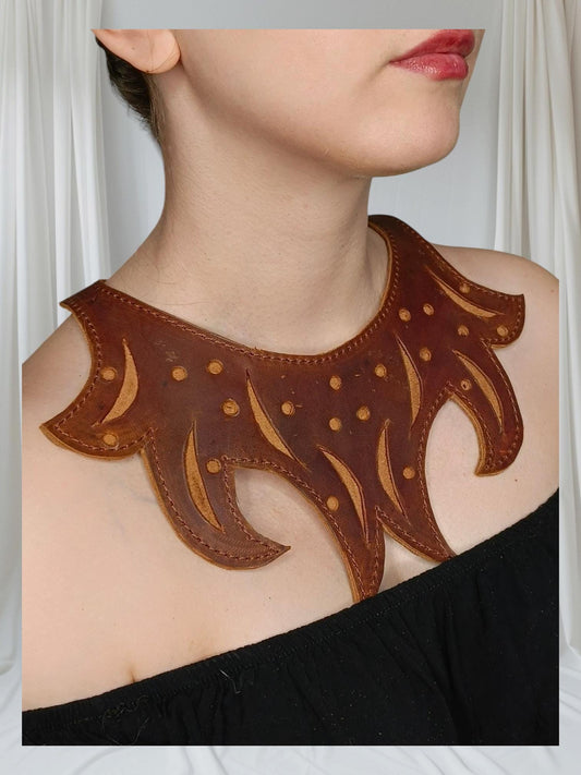 Genuine leather necklace