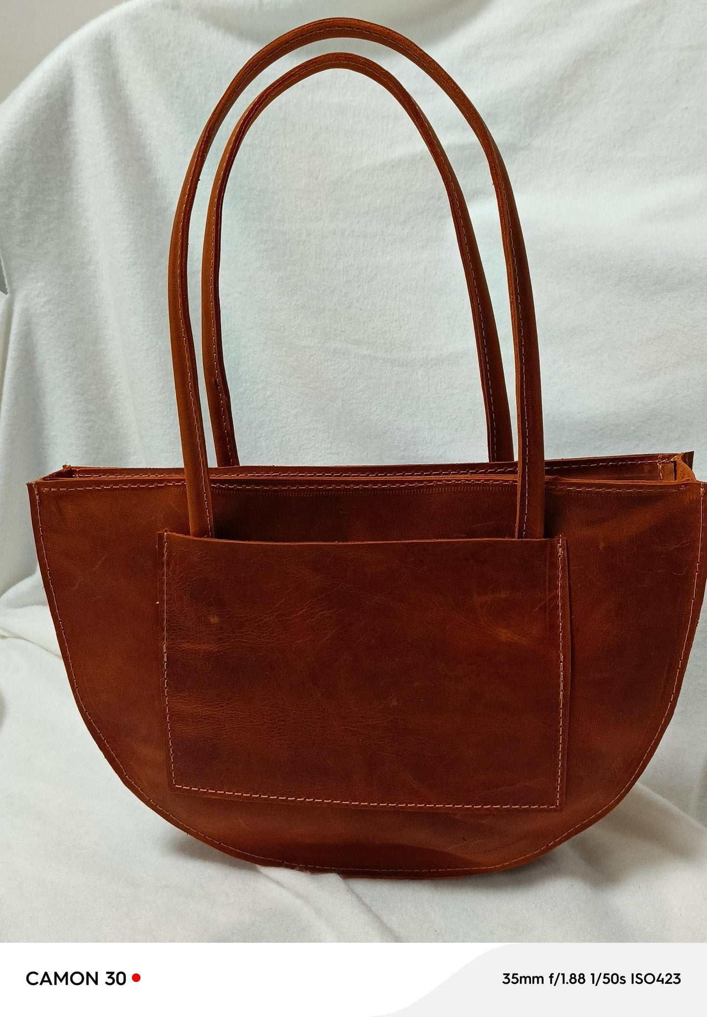 Women's shoulder bag, genuine leather, crazy leather