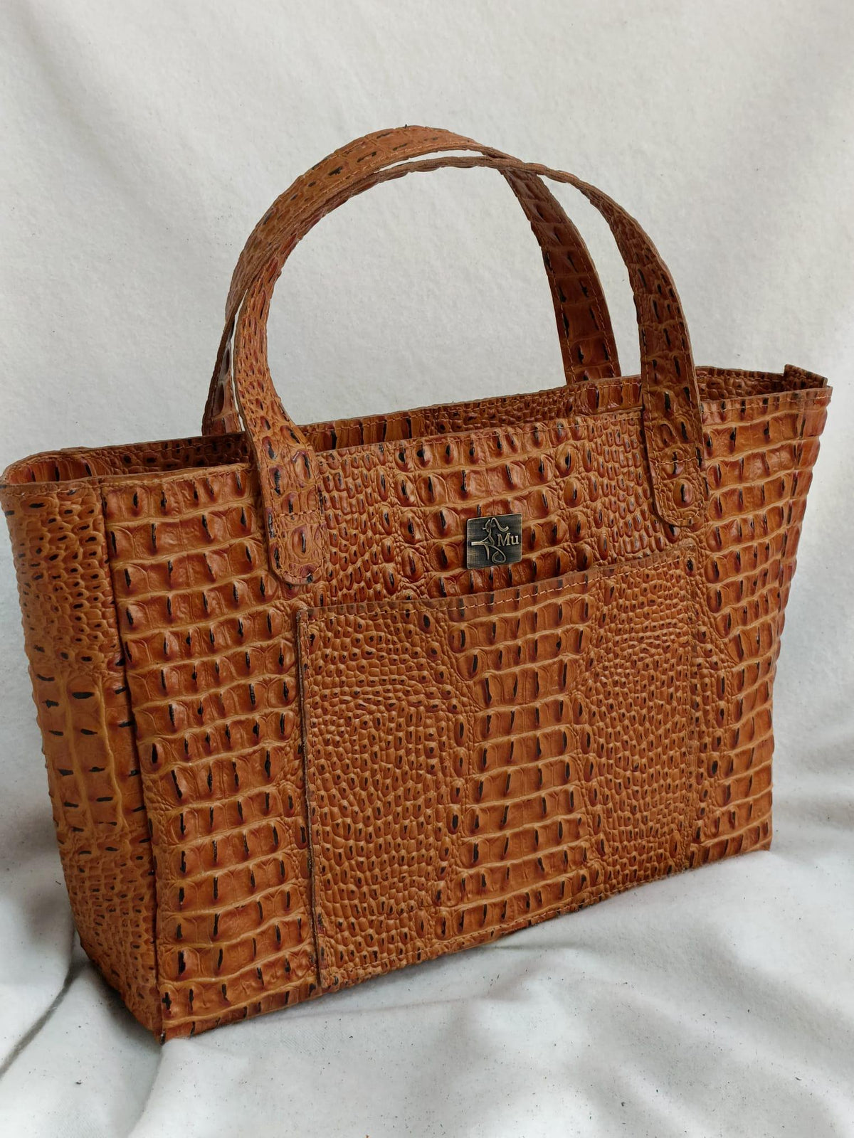 Women's genuine leather handbag, special design - görsel 2