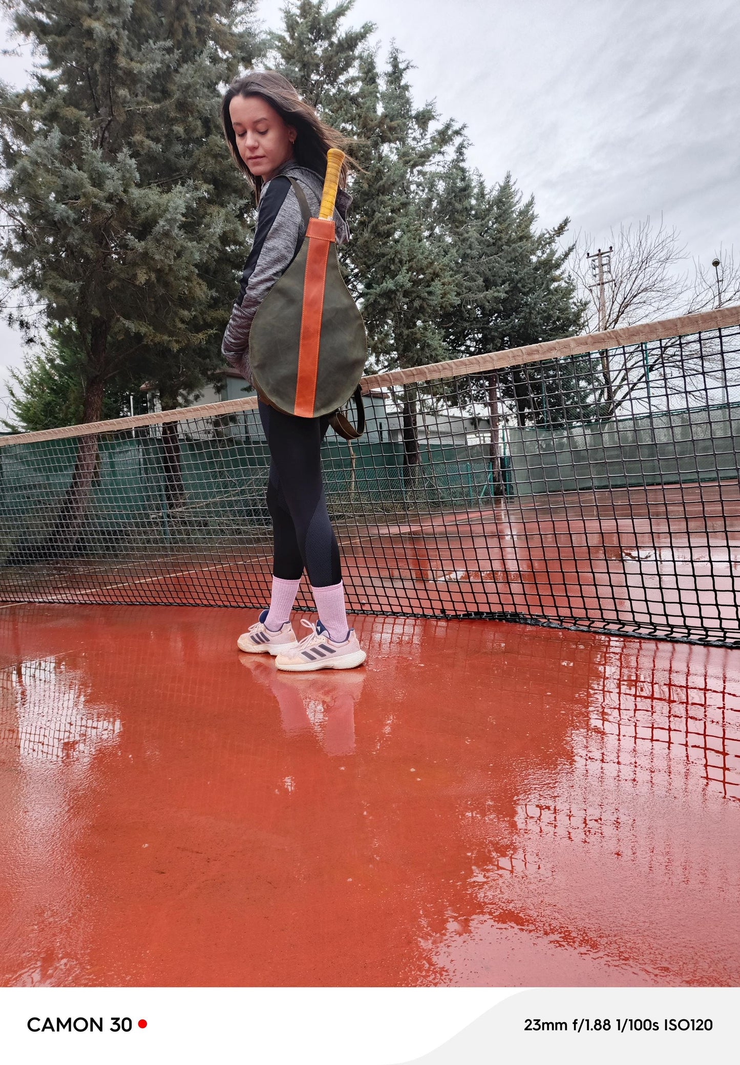 tennis racket bag, genuine leather