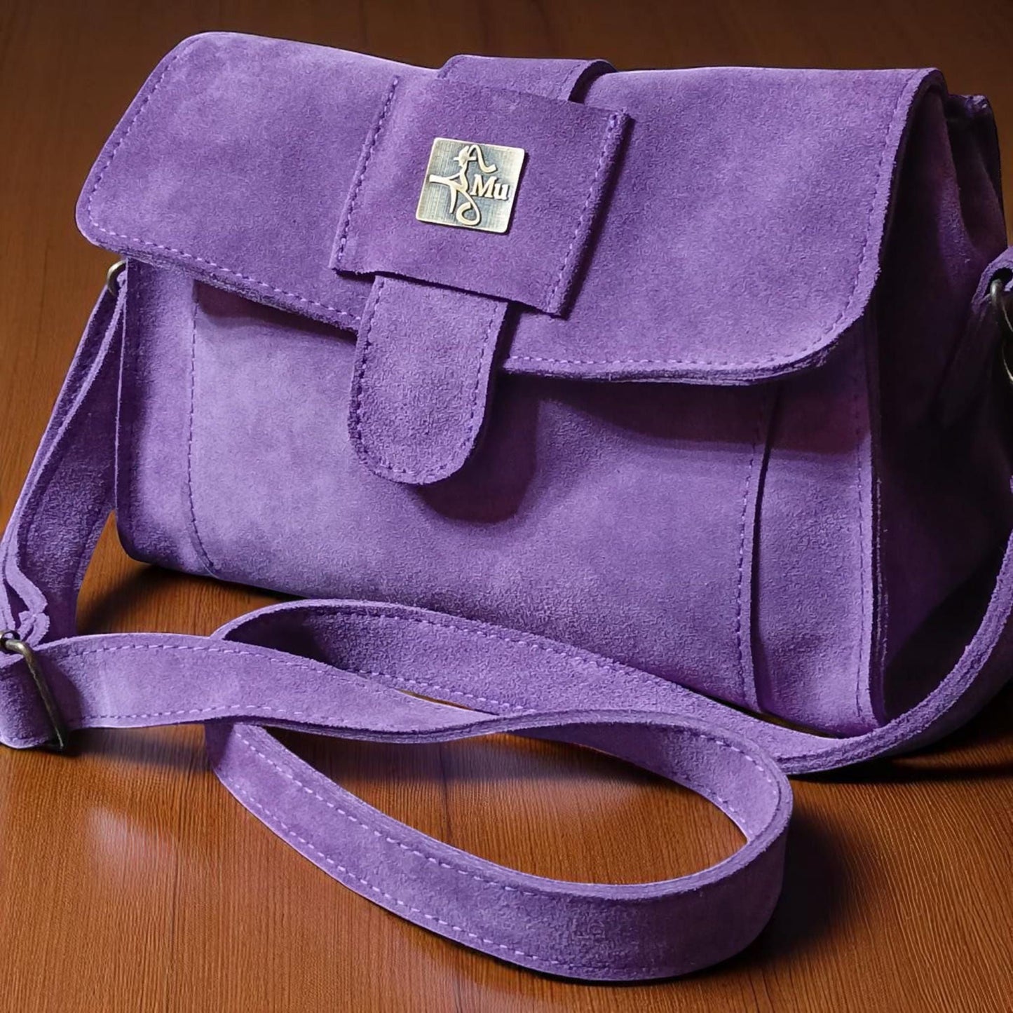 real leather suede women handbag