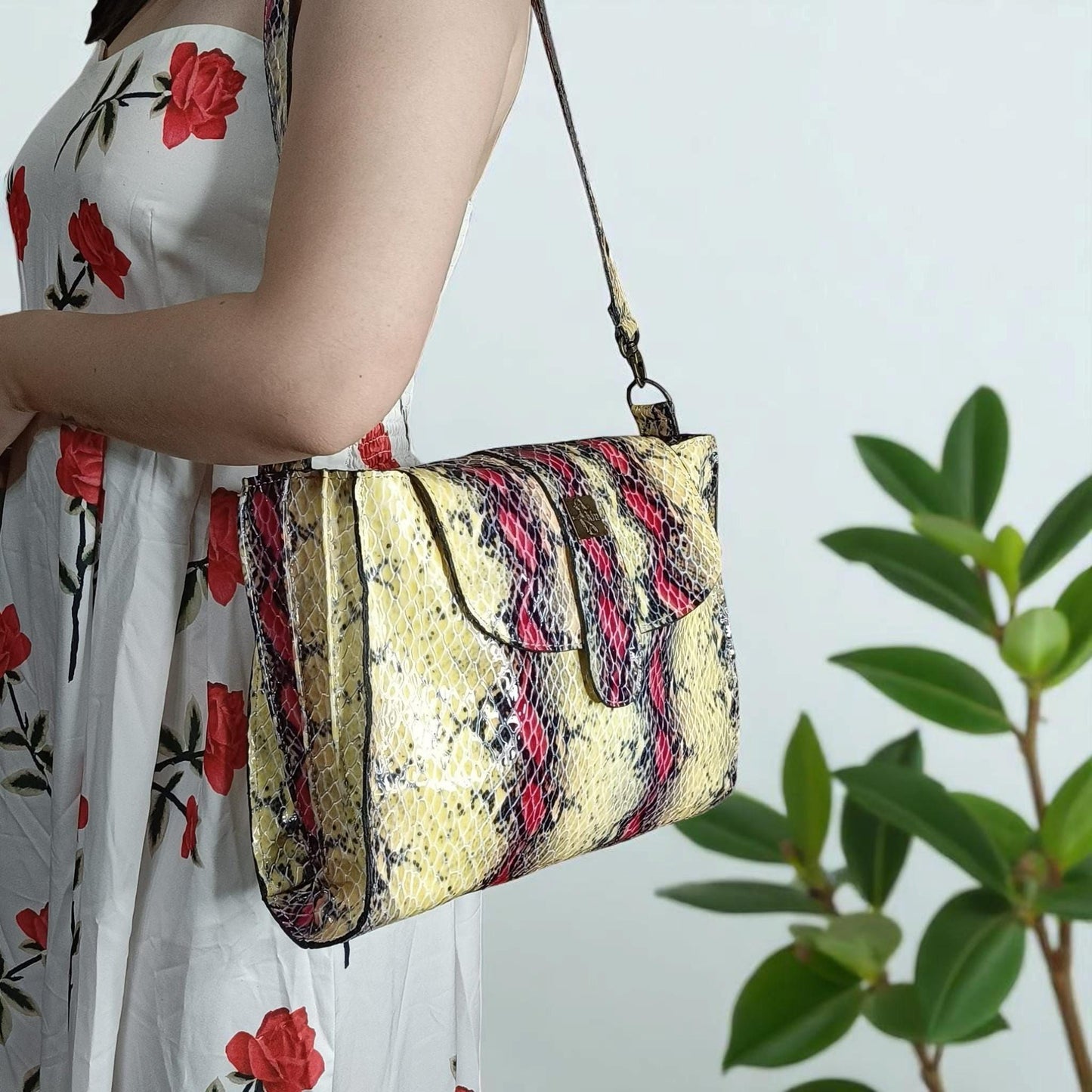 Genuine leather tote bag, shoulder bag