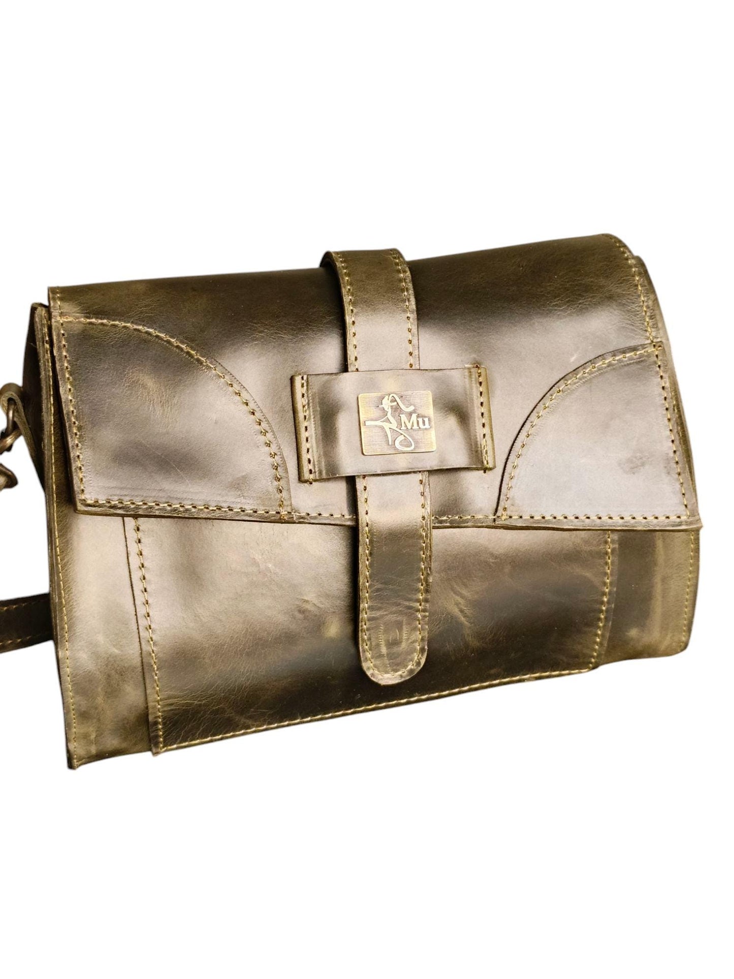 Genuine leather women's bag.crazy leather
