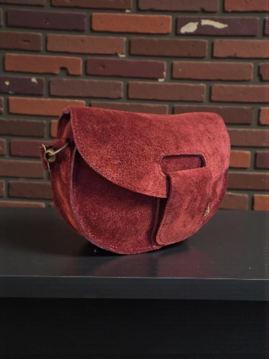 Genuine suede leather women's bag