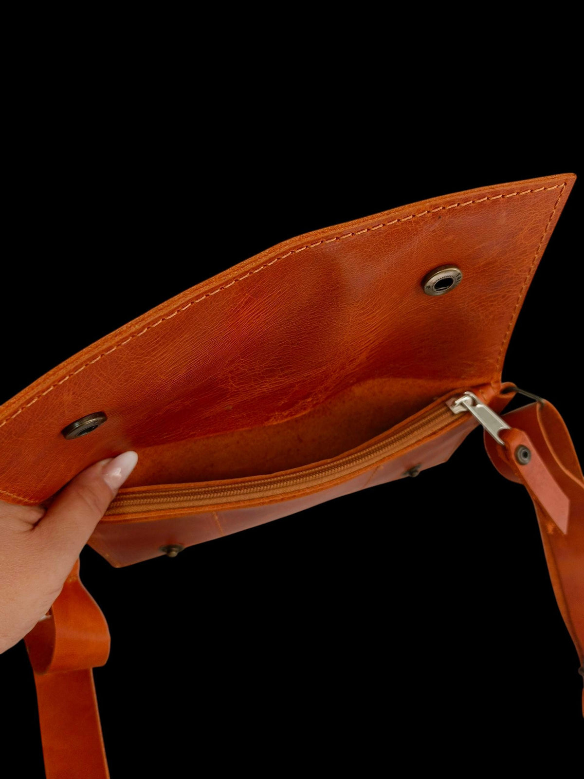 Women's crossbody wallet bag 100% leather - görsel 3