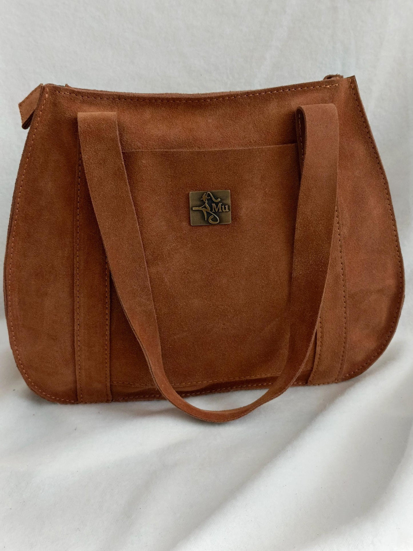 Genuine leather suede bag, shoulder strap, unlined product, special design.