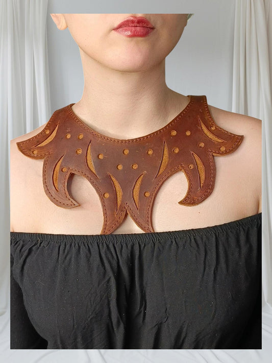 Genuine leather necklace