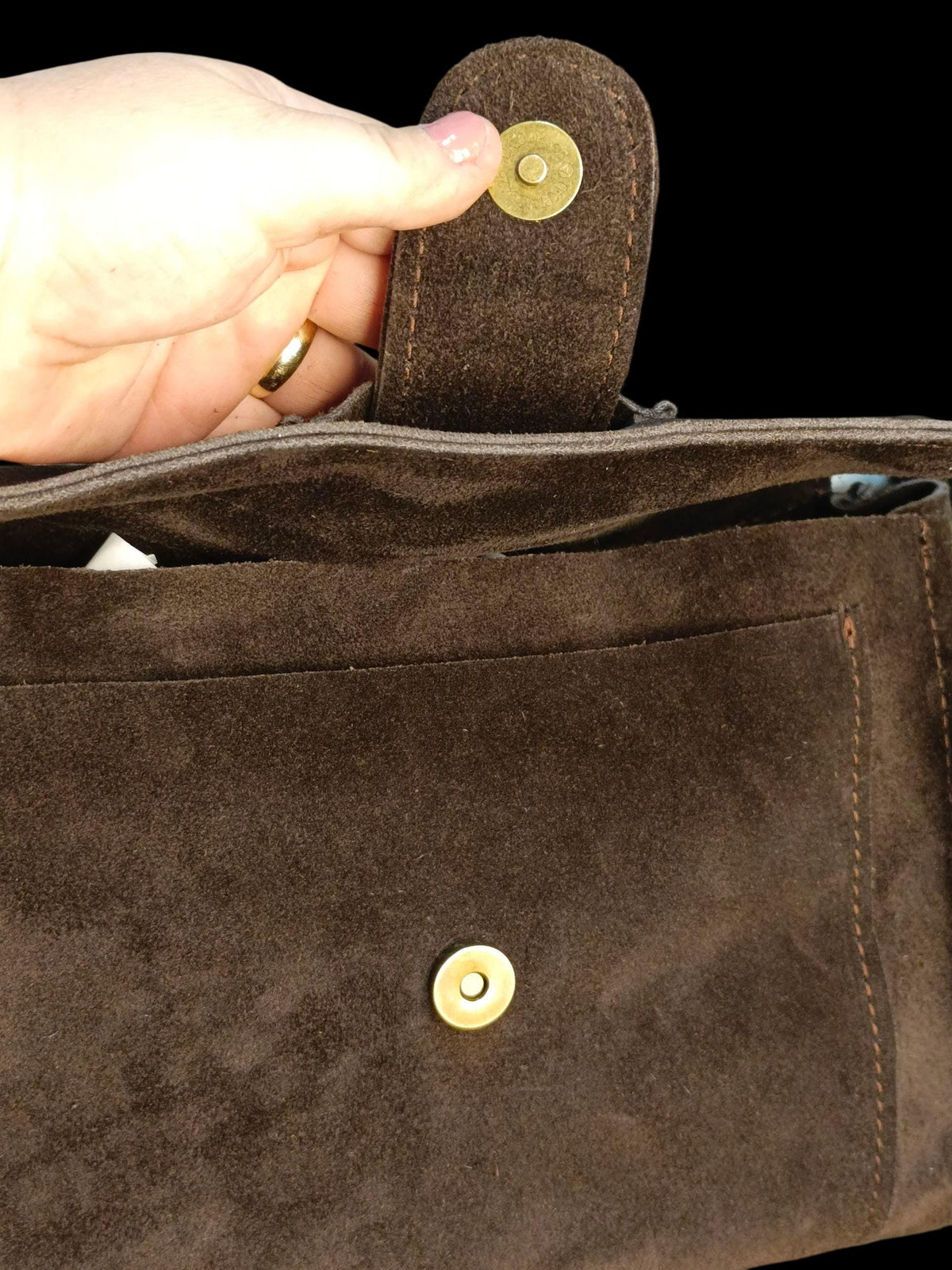 Women's bag, shoulder bag, genuine leather - görsel 5