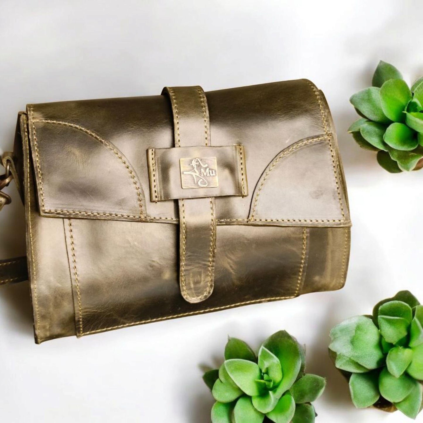 Genuine leather women's bag.crazy leather