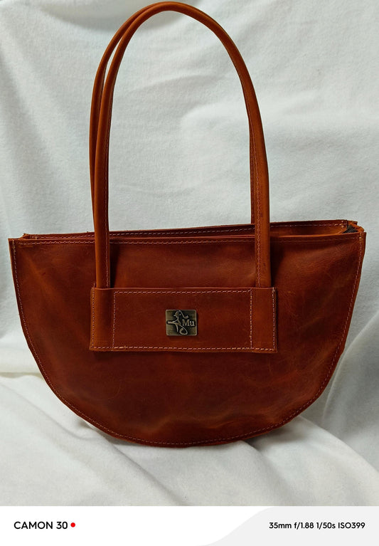 Women's shoulder bag, genuine leather, crazy leather