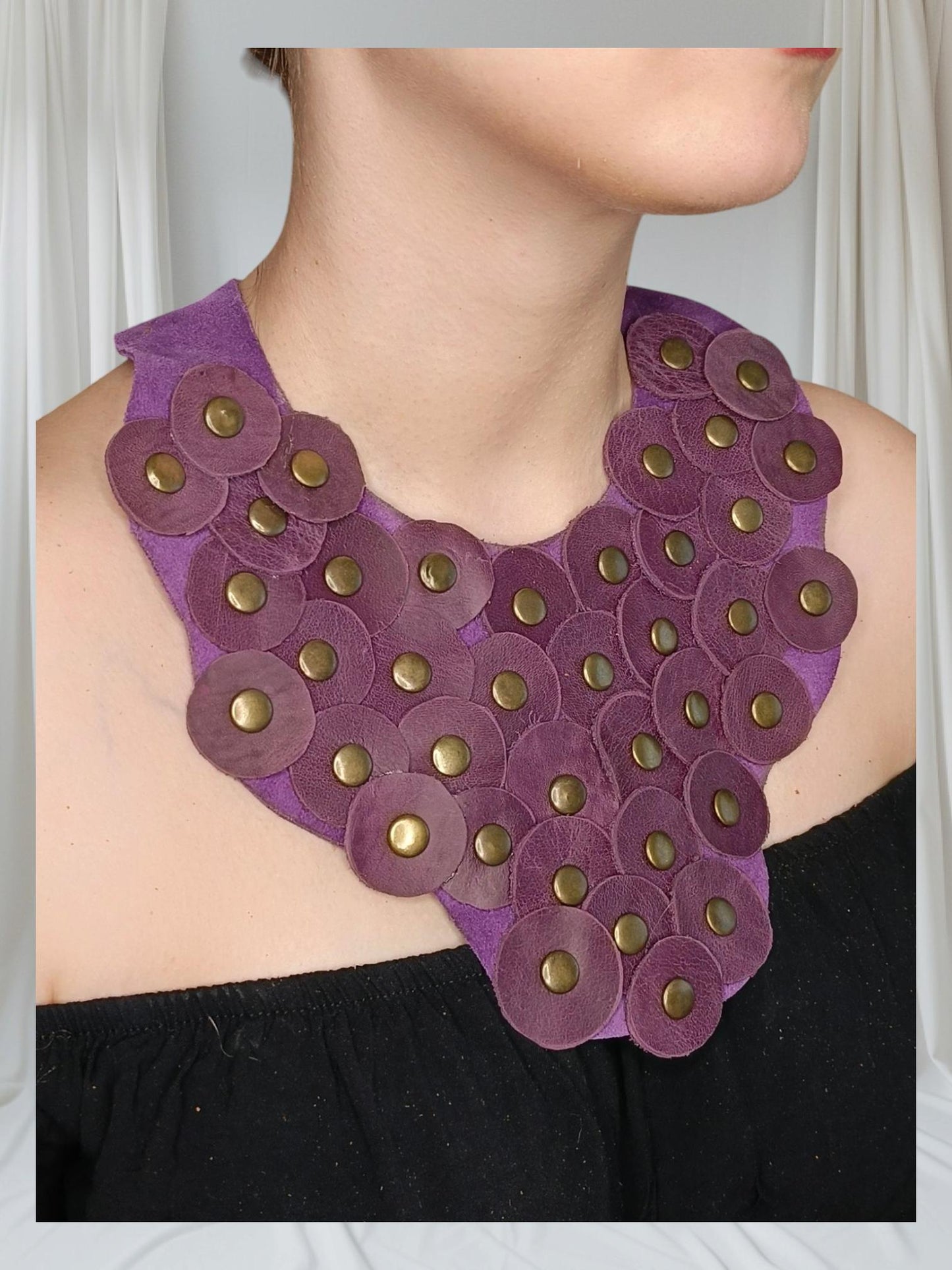 Genuine leather necklace jewelry