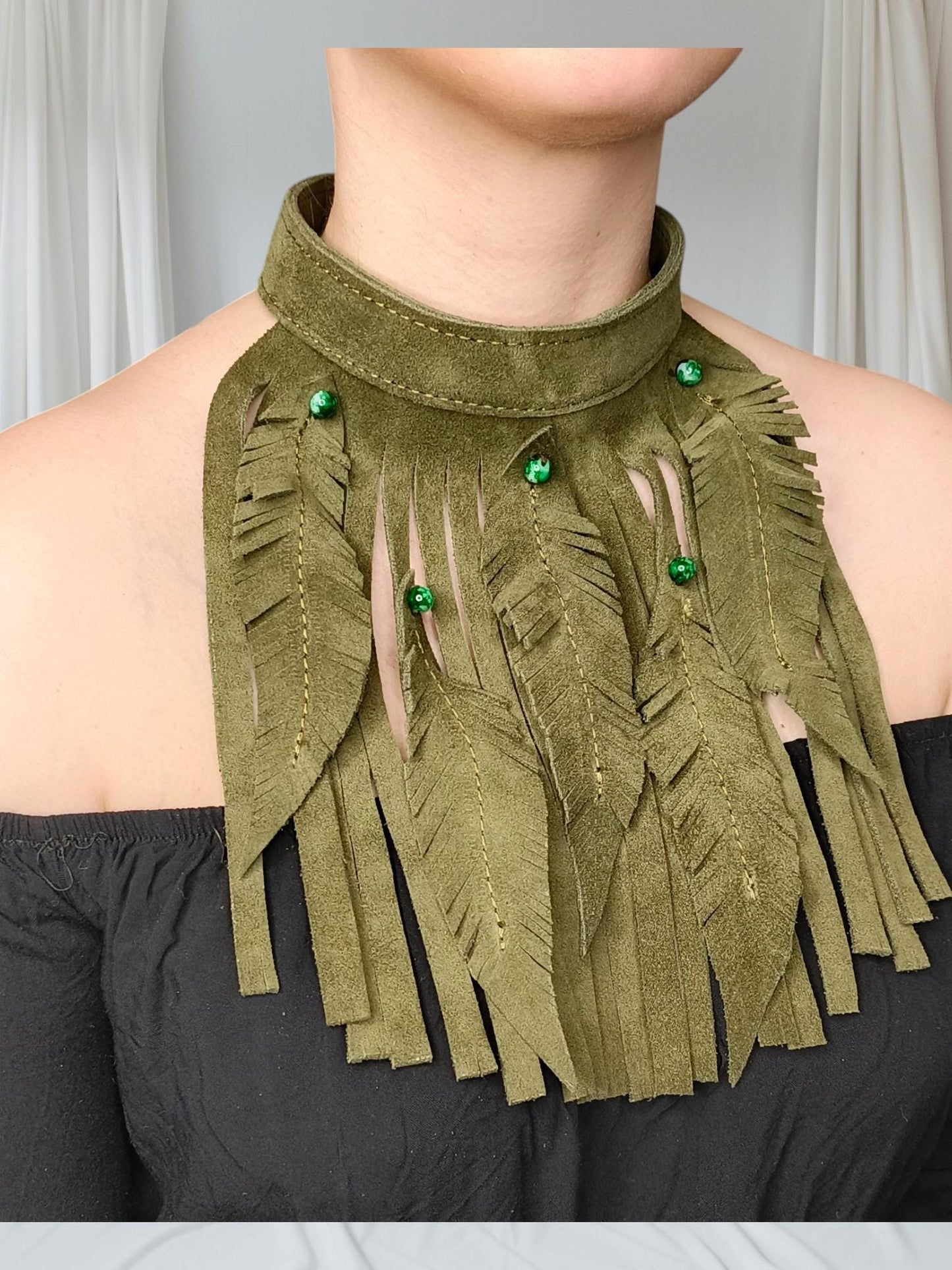 Genuine leather necklace