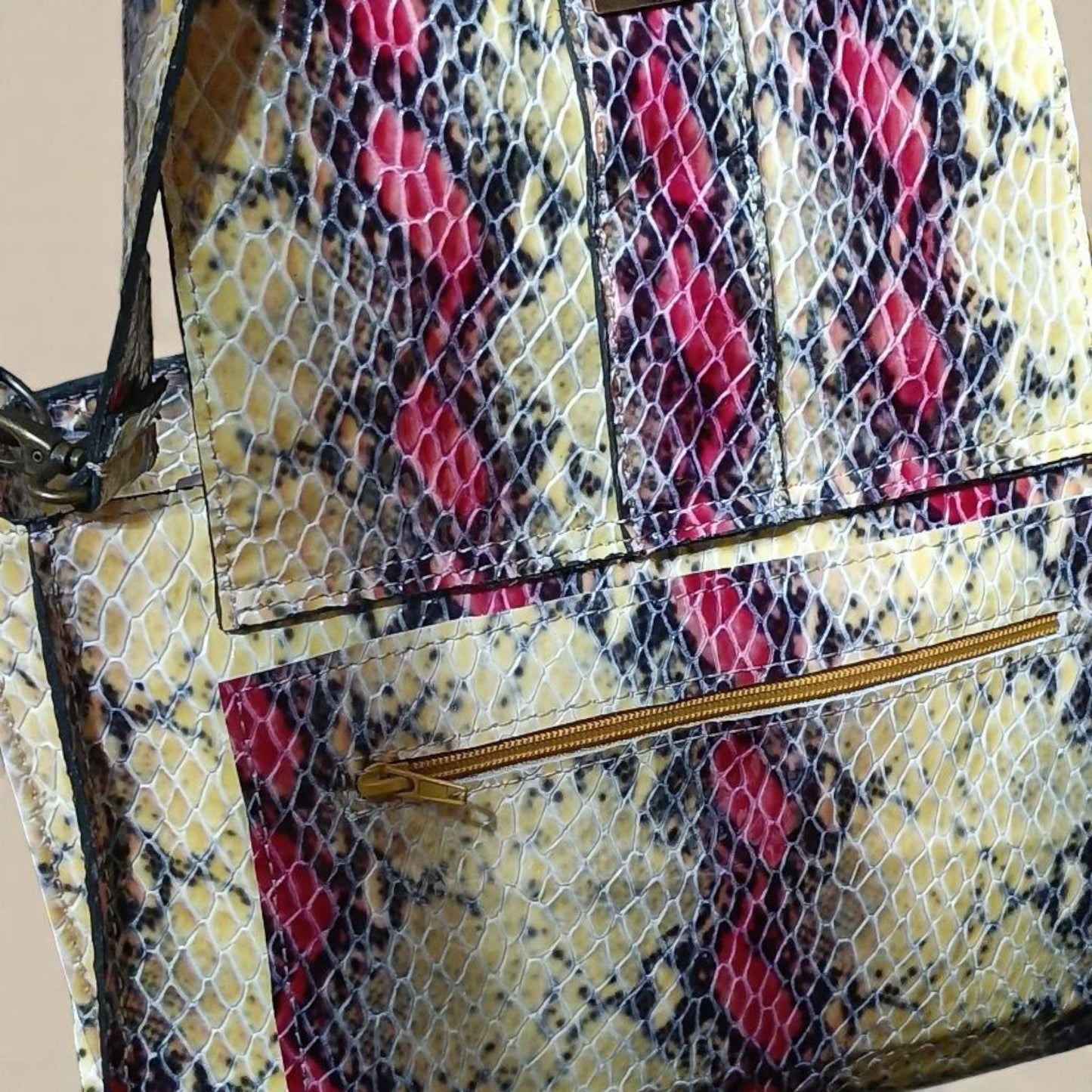 Genuine leather tote bag, shoulder bag