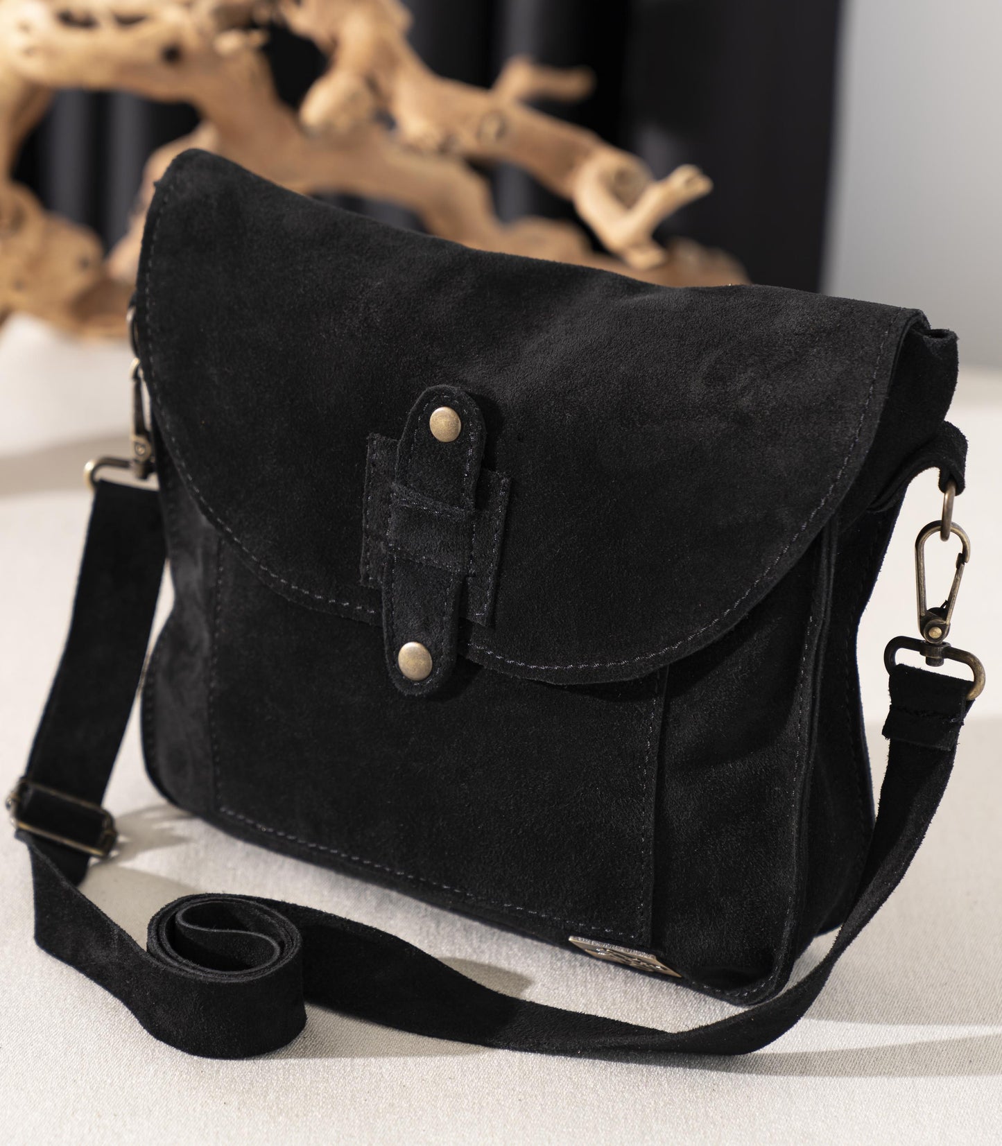 Real suede leather women's bag.carry elegance and comfort on your arm.
