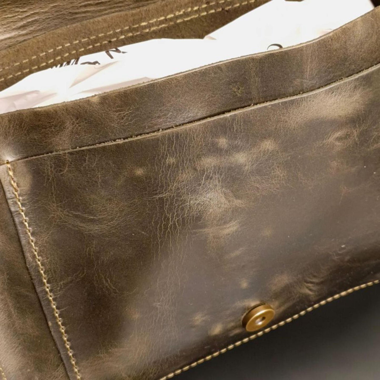 Genuine leather women's bag.crazy leather
