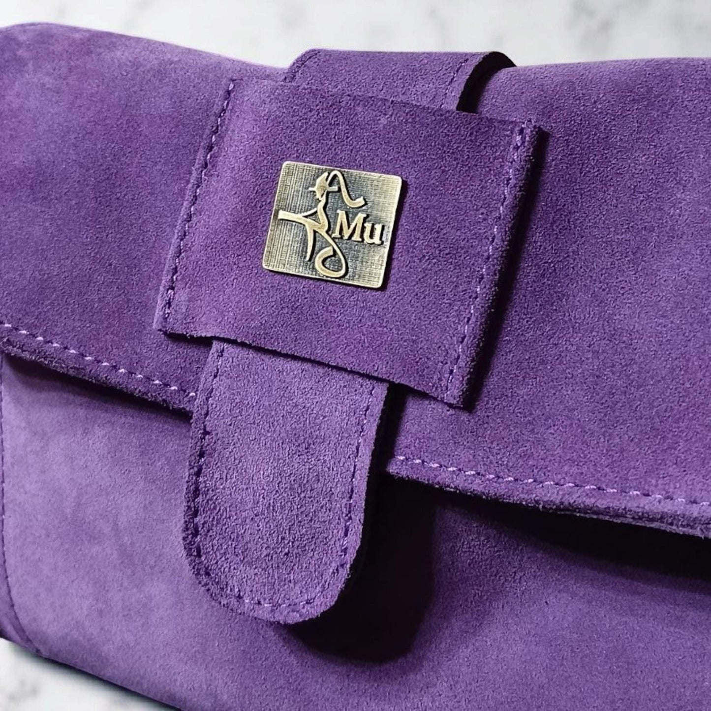 real leather suede women handbag