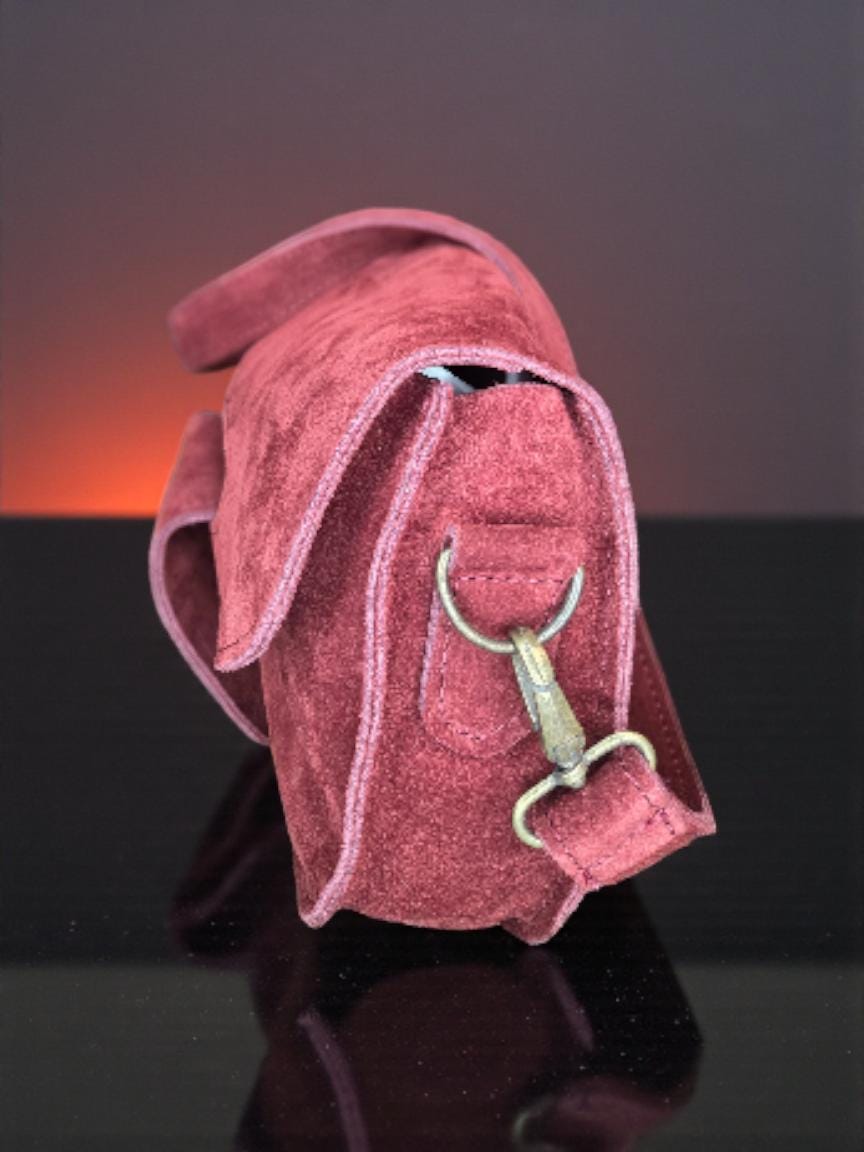 Genuine suede leather women's bag