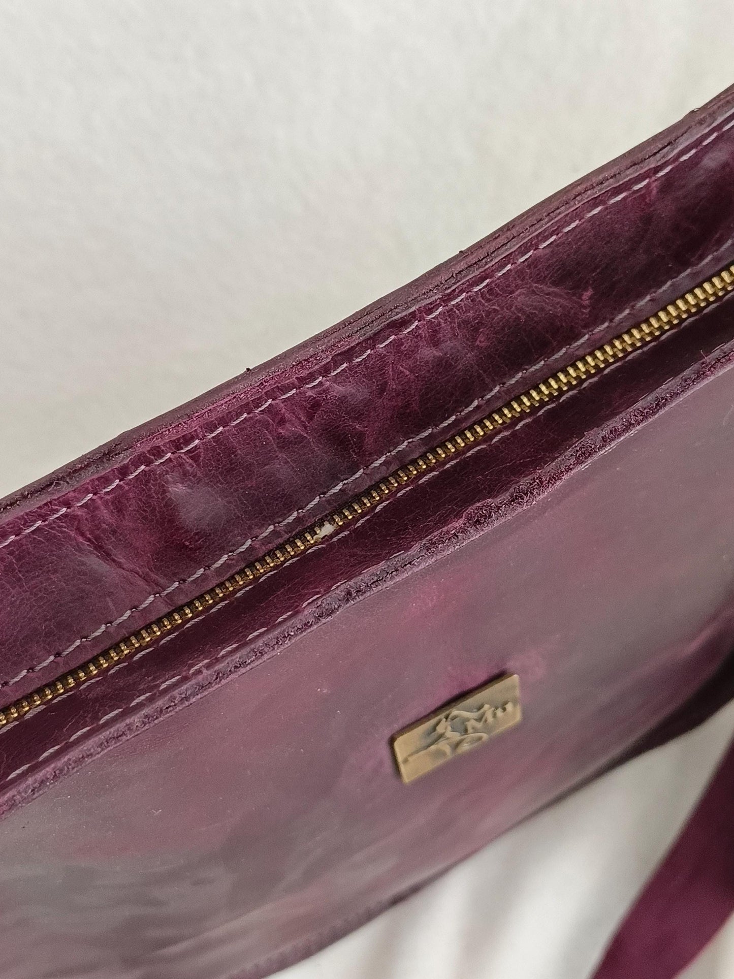 Genuine Leather Crossbody Bag with Wallet & Tassel